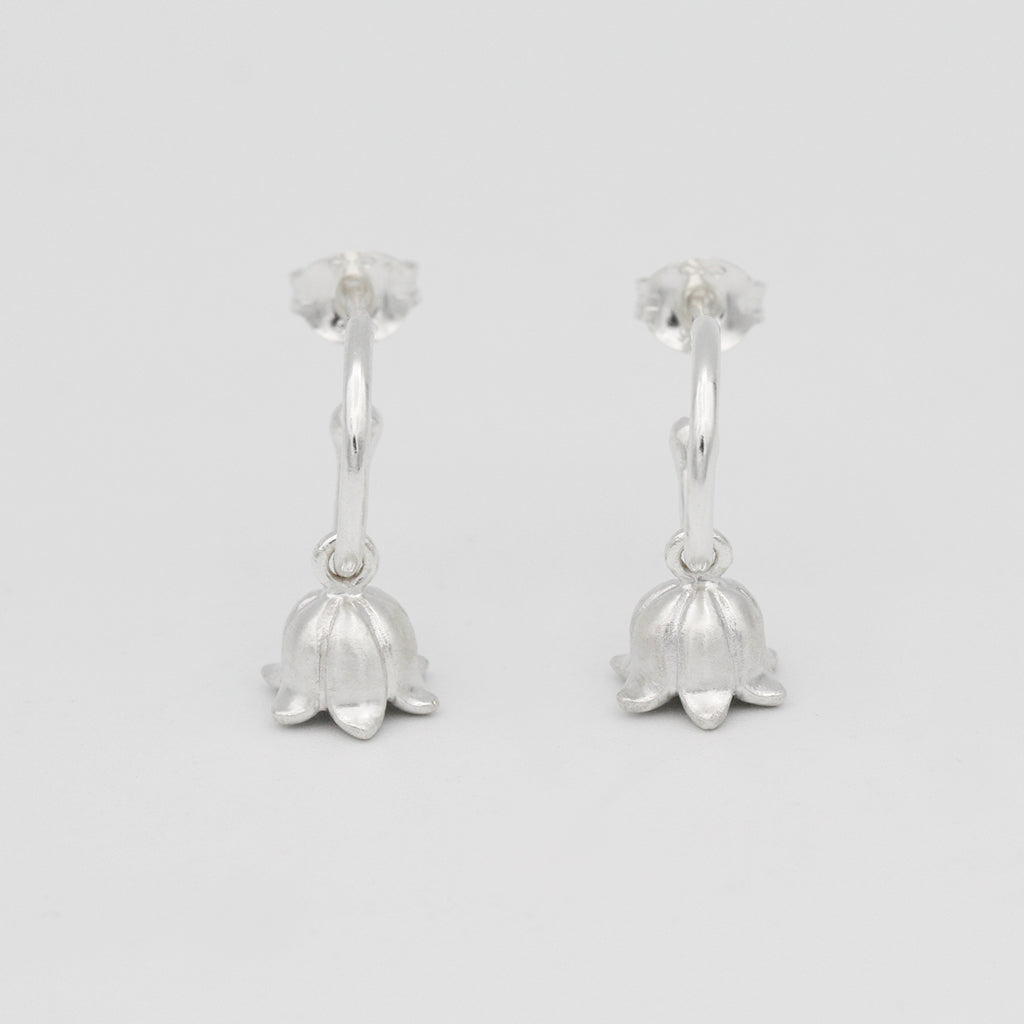 lily of the valley hoop earrings