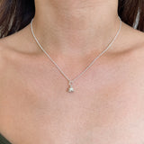 lily of the valley petal necklace silver