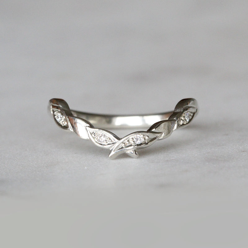 olive leaf wedding ring