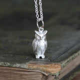 owl necklace sterling silver
