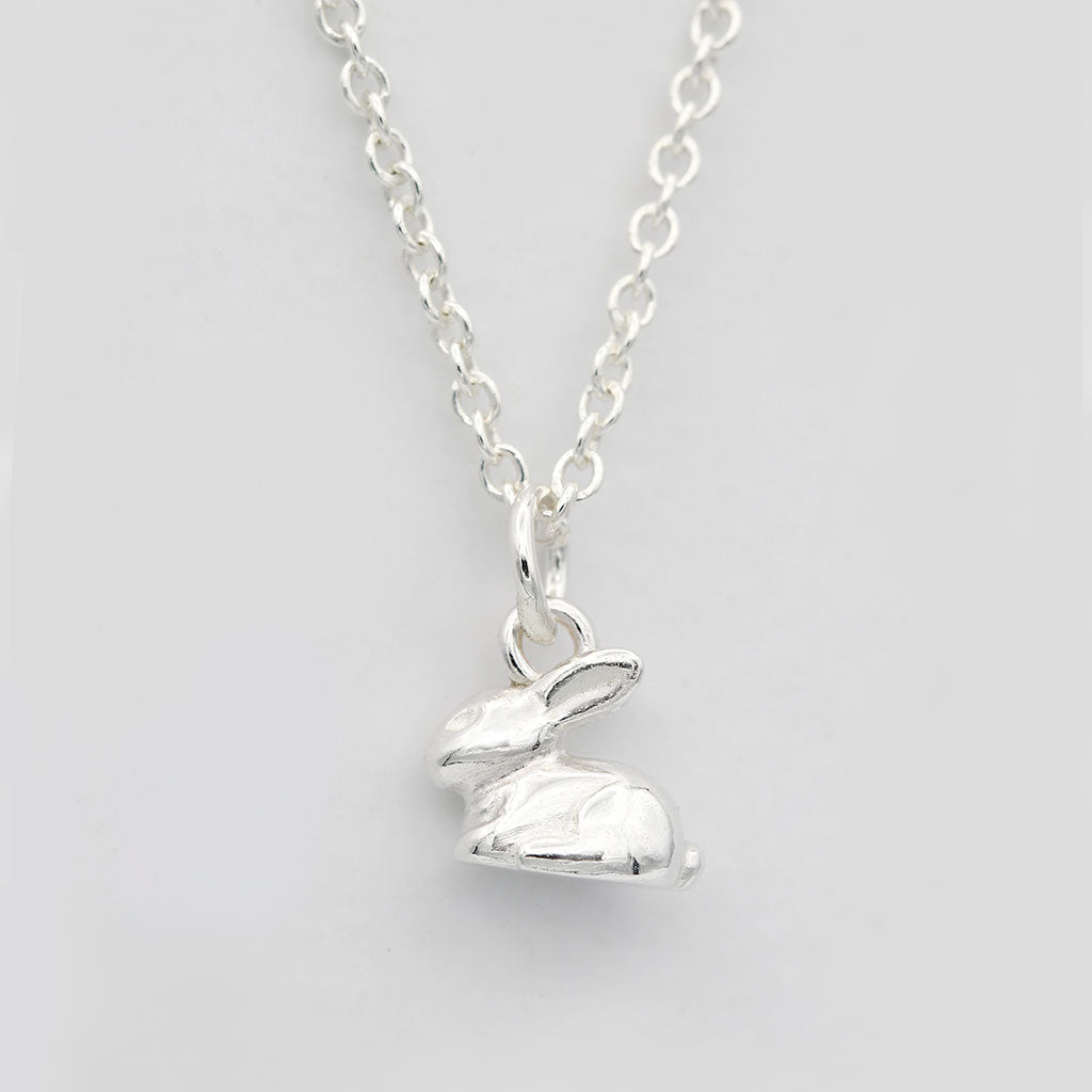 rabbit necklace silver