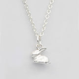rabbit necklace silver