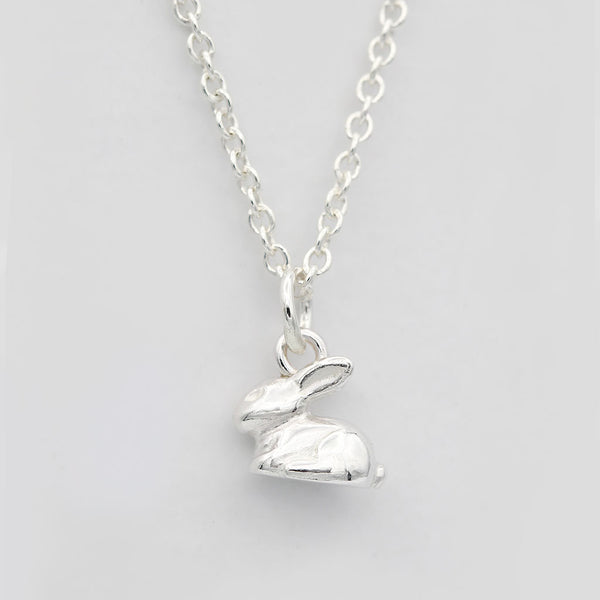 rabbit necklace silver