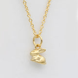 gold rabbit necklace