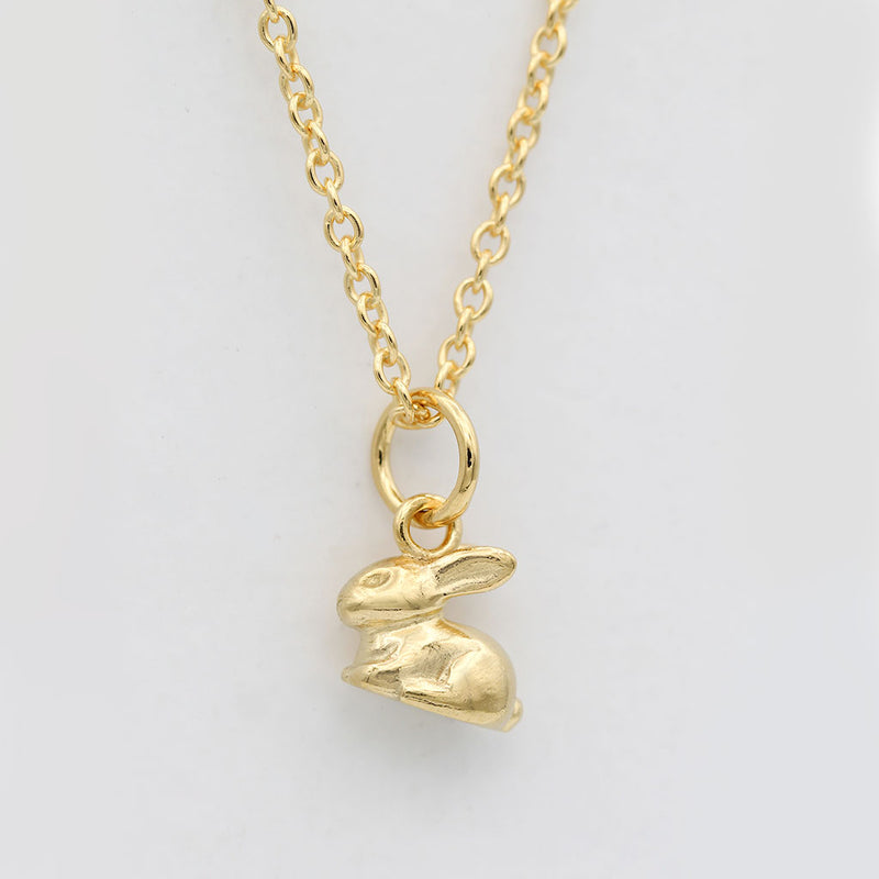 gold rabbit necklace