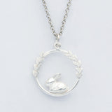 silver rabbit necklace