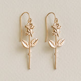 rose earrings gold