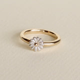 daisy ring in gold and silver