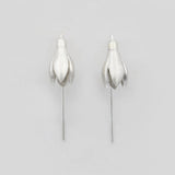 snowdrop earrings silver