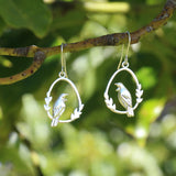 tui earrings. NZ native bird jewellery