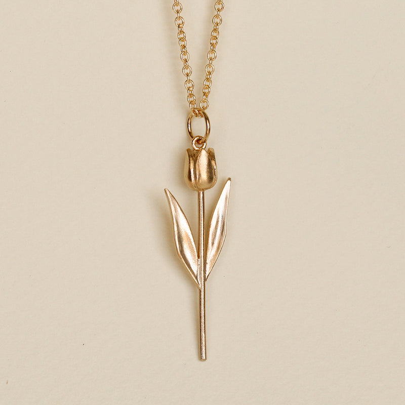 tulip necklace gold