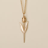 tulip necklace gold plated silver